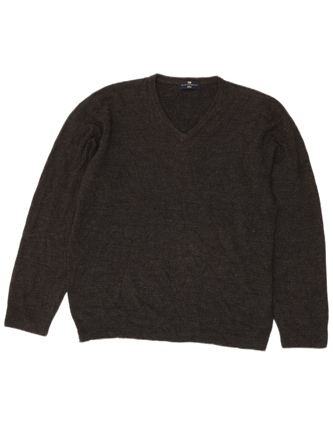 Marks & Spencer Herre Blue Harbor V-hals sweater Stor grå akryl