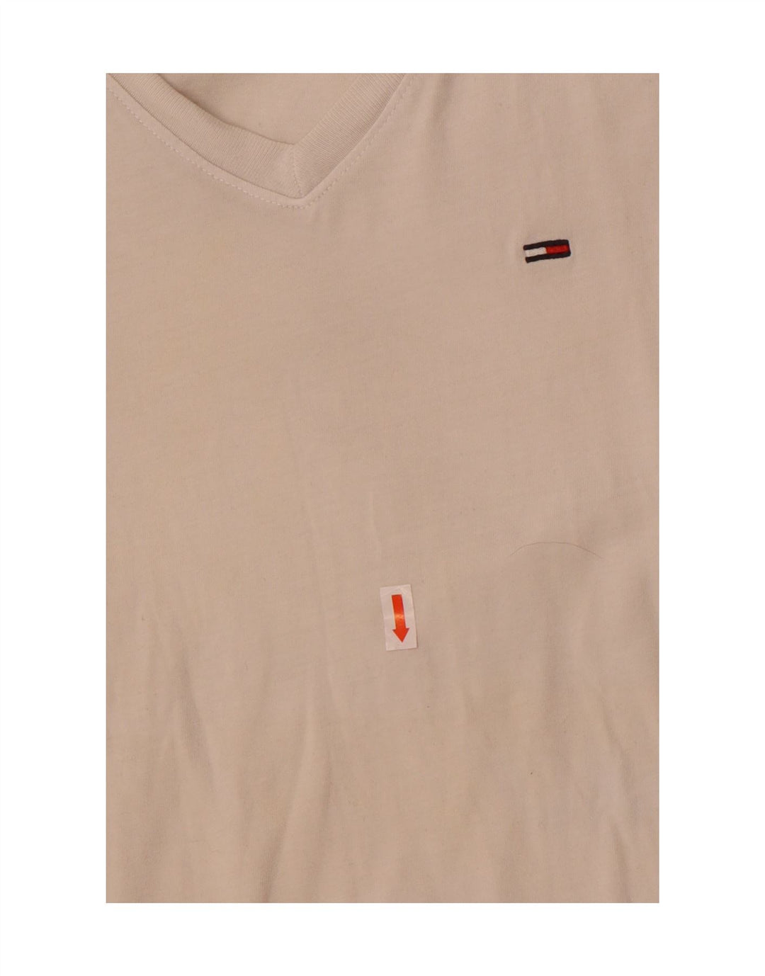 Tommy Hilfiger Dame T-Shirt Top UK 12 Medium Hvid Bomuld