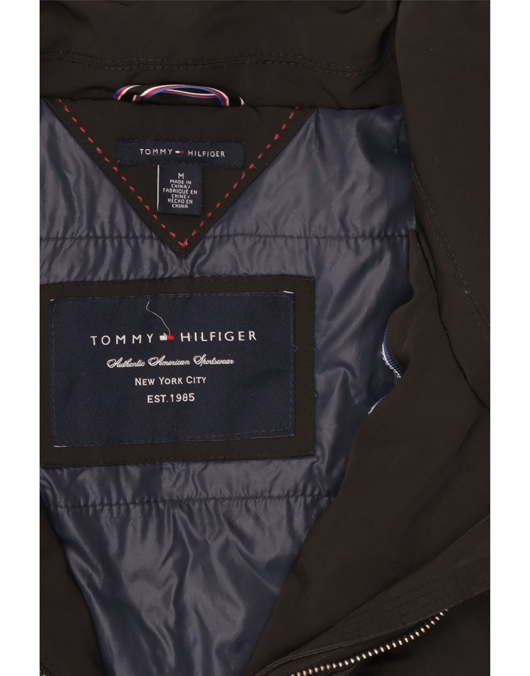 Tommy Hilfiger Dame Polstret Jakke UK 14 Medium Sort Polyester