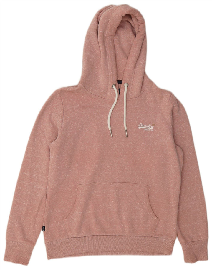 Superdry Dame Hættetrøje UK 12 Medium Pink Flecked Polyester