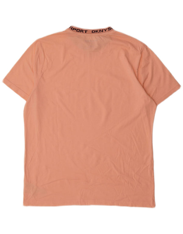Dkny Mens Graphic T-Shirt Top Large Pink Cotton