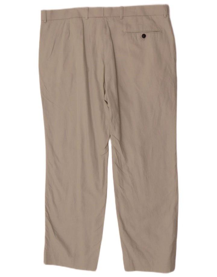 Marks & Spencer Herre Regular Fit Chinobukser W38 L29 Beige hør