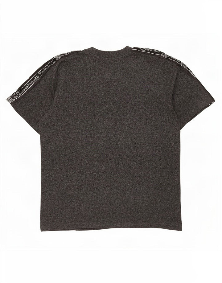 Champion Herre Grafisk T-Shirt Top XL Grå Flecked Bomuld