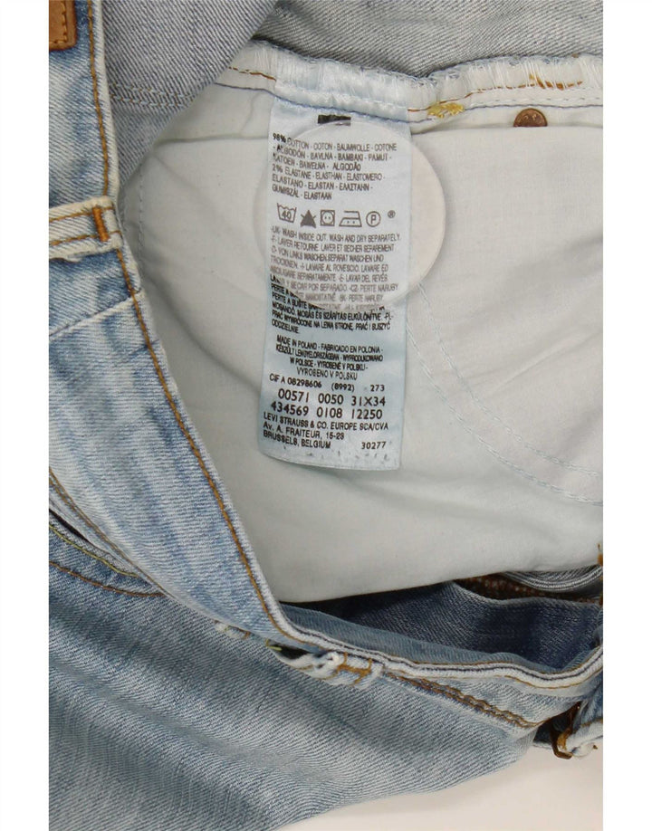 Levi's Dame 571 Slim Jeans W31 L34 Blå Bomuld