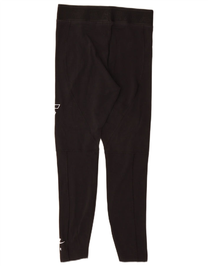 Nike Dame Grafiske Leggings UK 12 Medium Sort Bomuld
