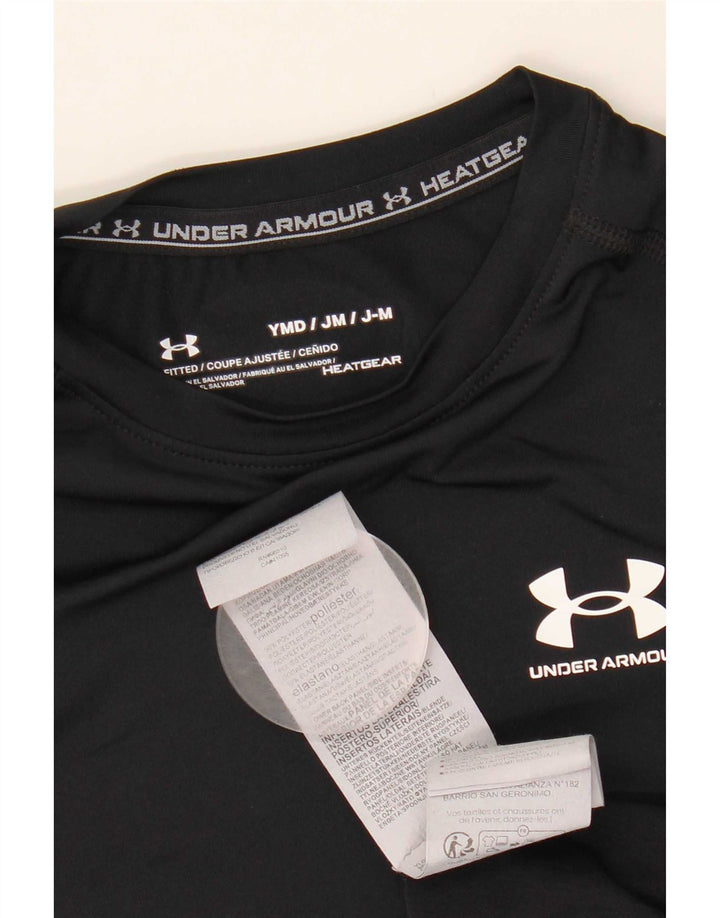 Under Armour Boys Heat Gear Top Langærmet 9-10 år Medium Sort