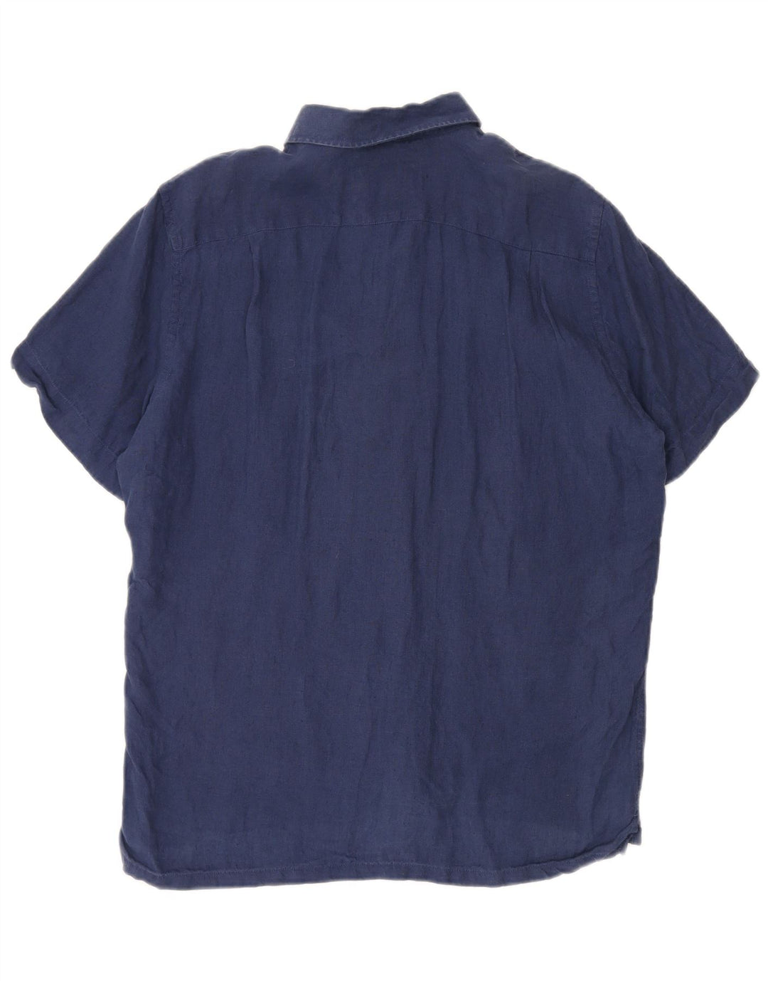 Lacoste kortærmet herreskjorte med normal pasform størrelse 40 Medium marineblå