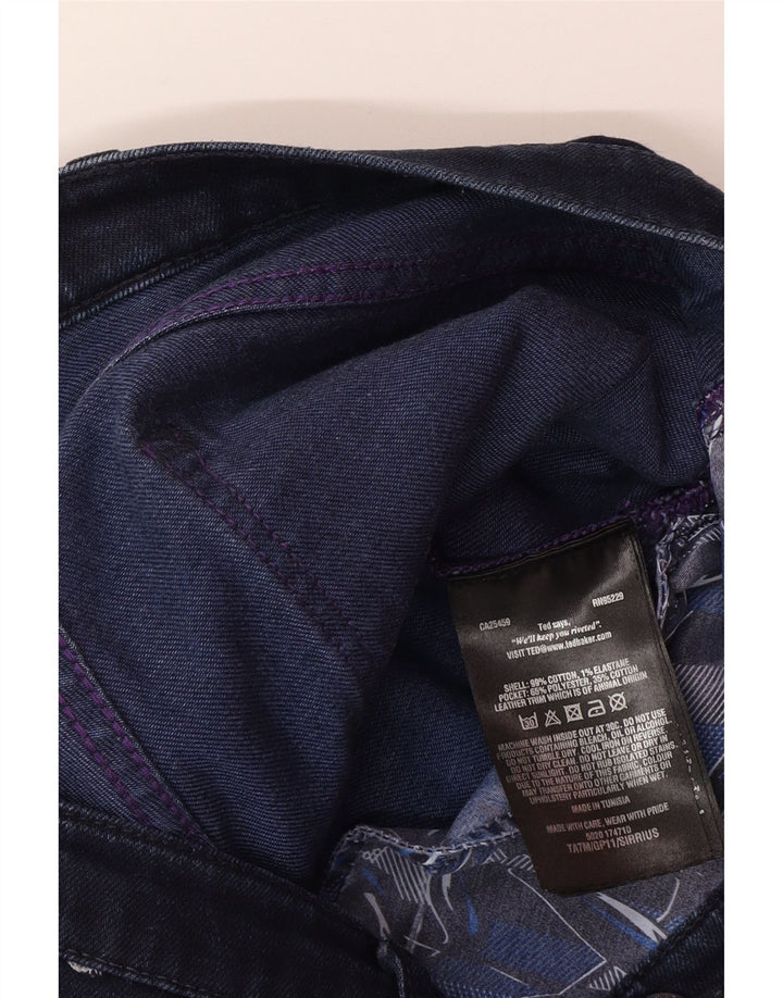 Ted Baker Herre Slim Jeans W34 L30 Marineblå Bomuld