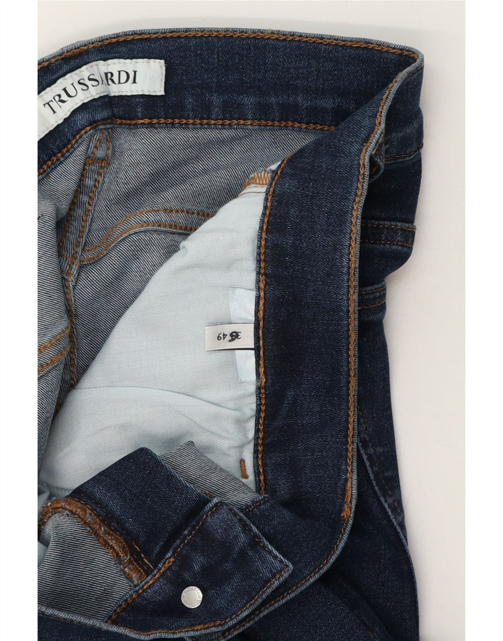TRUSSARDI Straight jeans til mænd W36 L28 Marineblå bomuld