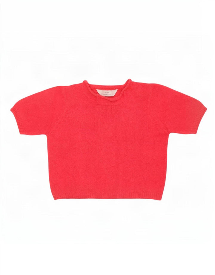 Marks & Spencer Dame Crop Turtle Neck Jumper Sweater UK 10 Small Pink