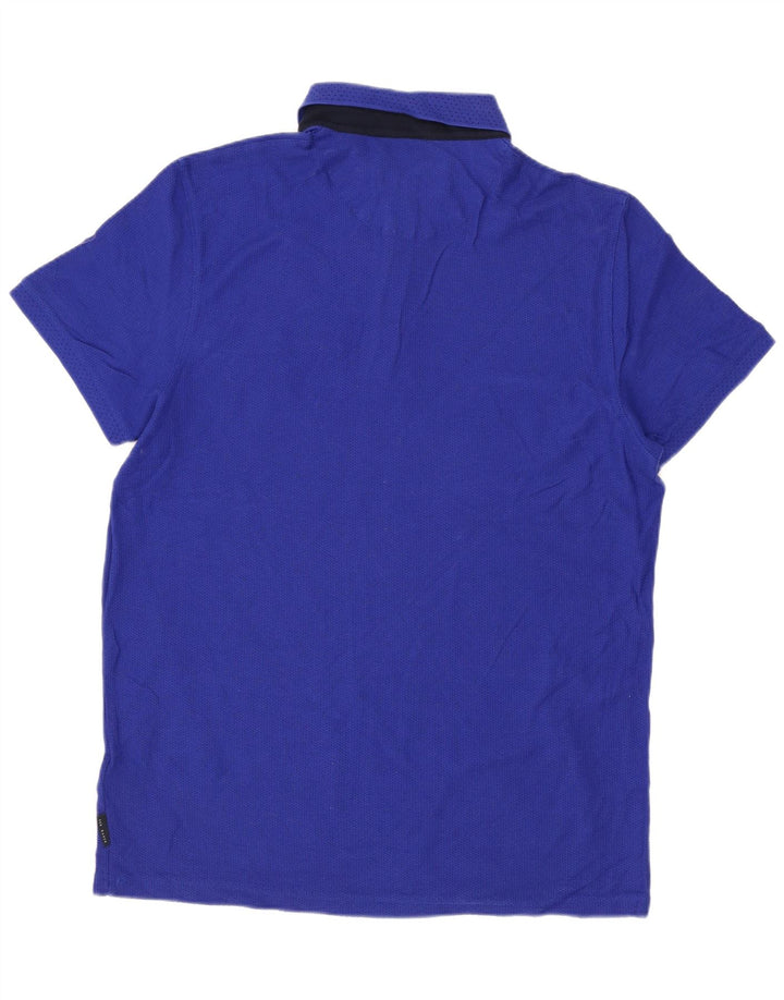 Ted Baker herre poloskjorte str. 4 Large Blue Cotton
