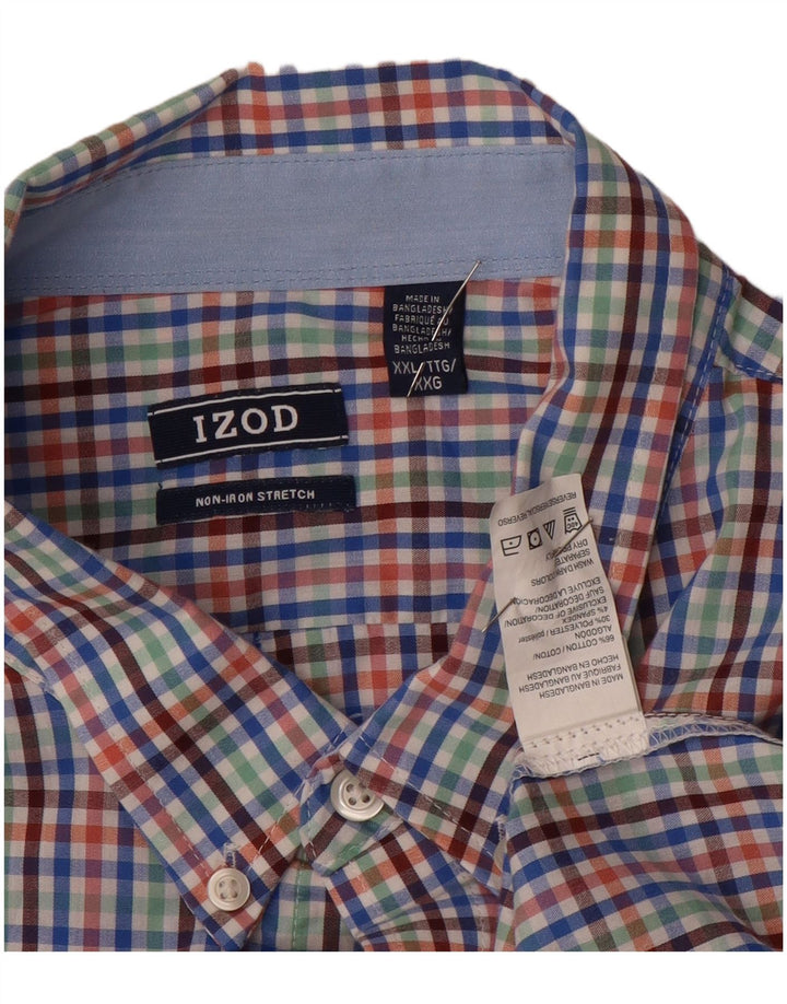 IZOD Herreskjorte 2XL Flerfarvet Gingham Bomuld