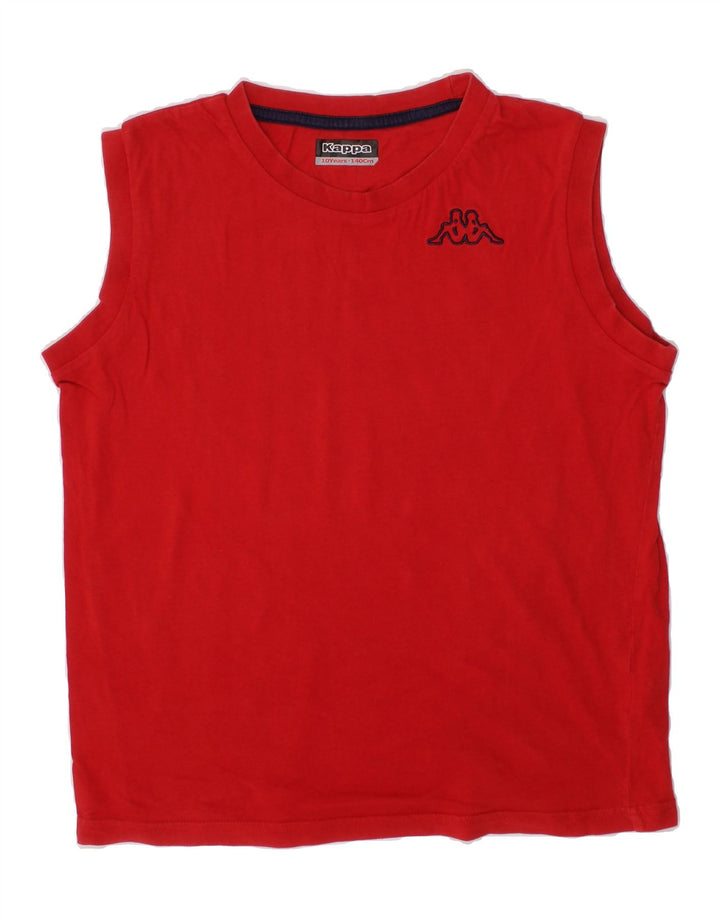 KAPPA Boys Vest Top 9-10 Years Red Cotton Vintage Kappa and Second-Hand Kappa from Messina Hembry 