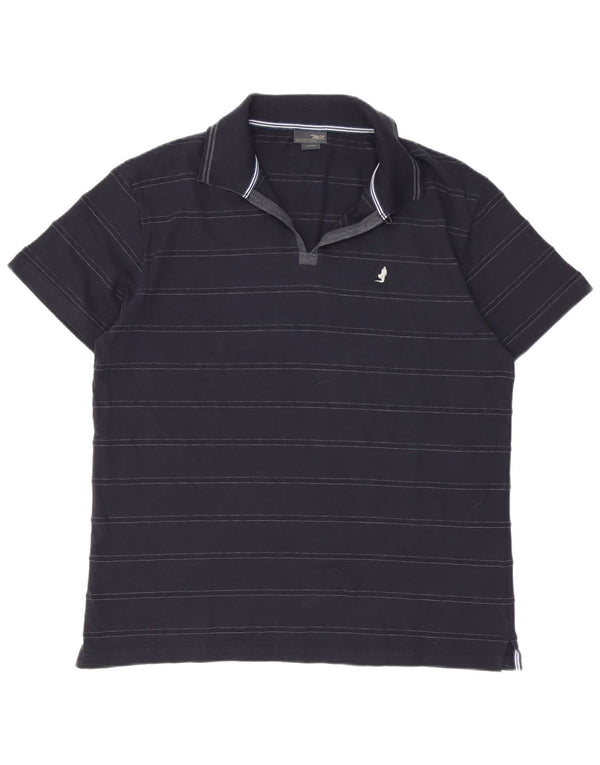 Marlboro Classics Poloshirt til mænd Stor marineblå stribet bomuld