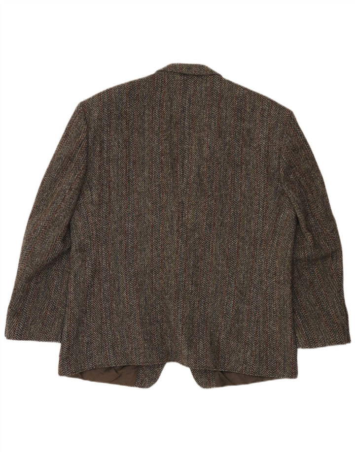 Harris Tweed Herre 2 Button Blazer Jacket UK 40 Large Brown Sildeben