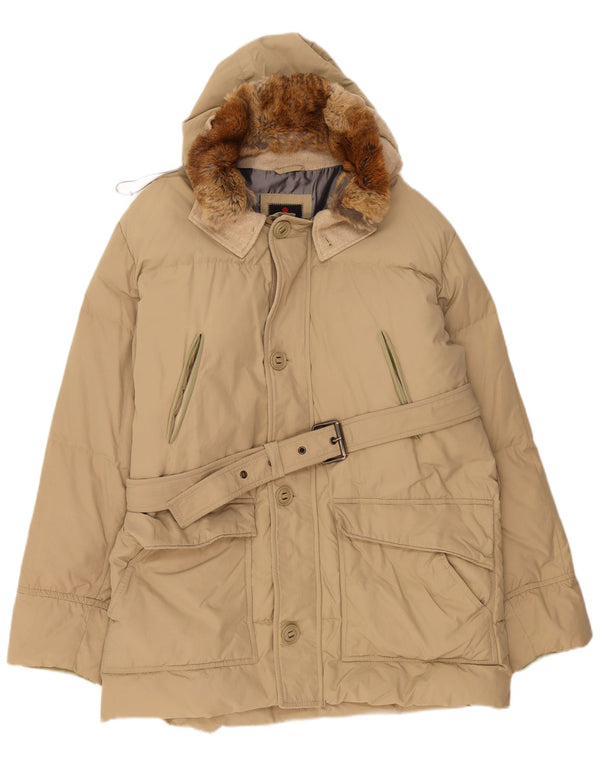PEUTEREY Herre hættepolstret jakke UK 42 XL Beige