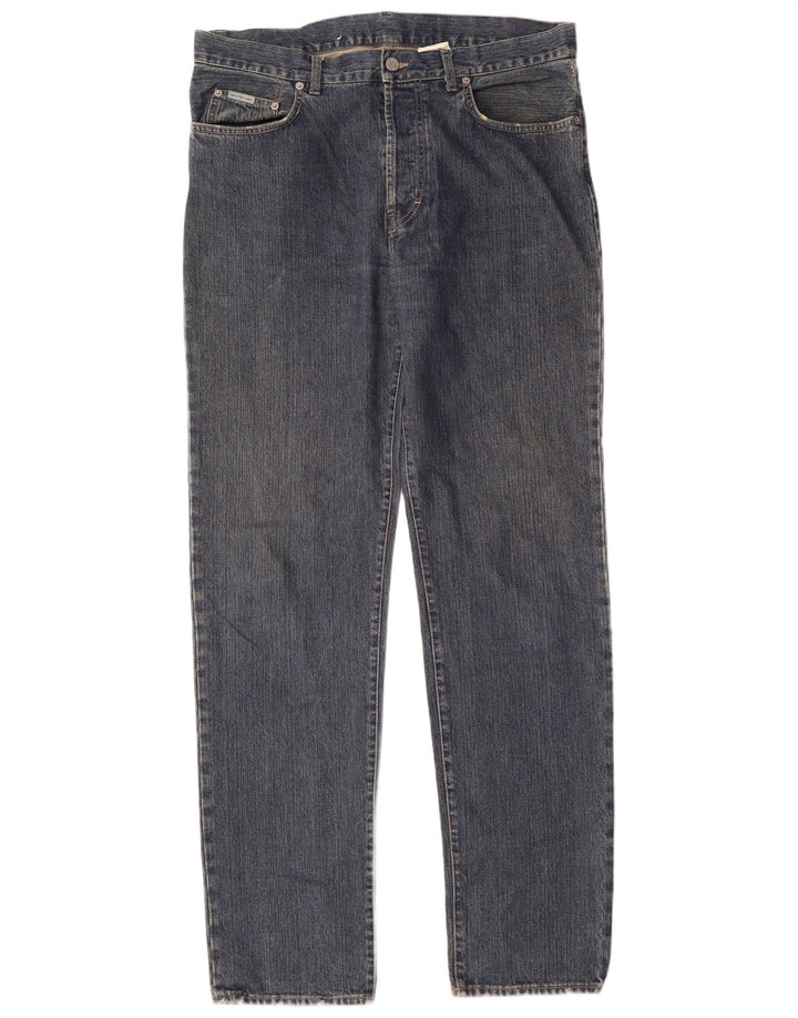 CALVIN KLEIN Mens Straight Jeans W36 L35 Blue Cotton