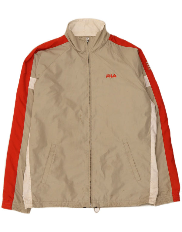 Fila Boys Tracksuit Topjakke 15-16 år XL Beige Colourblock Polyester