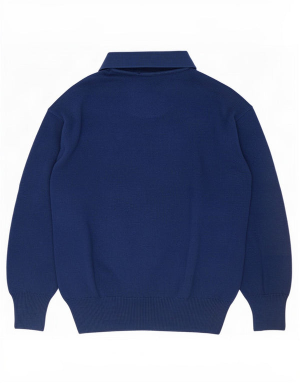 Fila Herre Polo Neck Jumper Sweater IT 46 Small Navy Blue