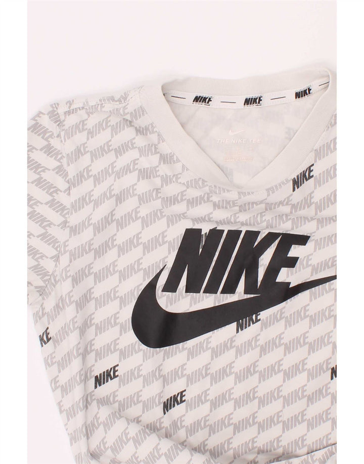 Nike Boys Grafisk T-Shirt Top 10-11 år Medium Hvid