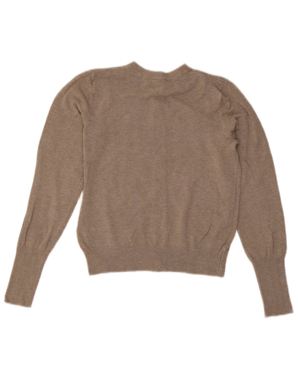 Marks & Spencer Dame Crop Cardigan Sweater UK 6 XS Grå Viscose