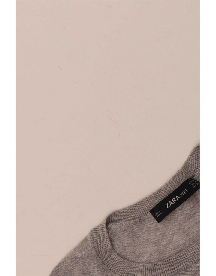 Zara Dame sweater med rund hals DK 14 Medium Grå