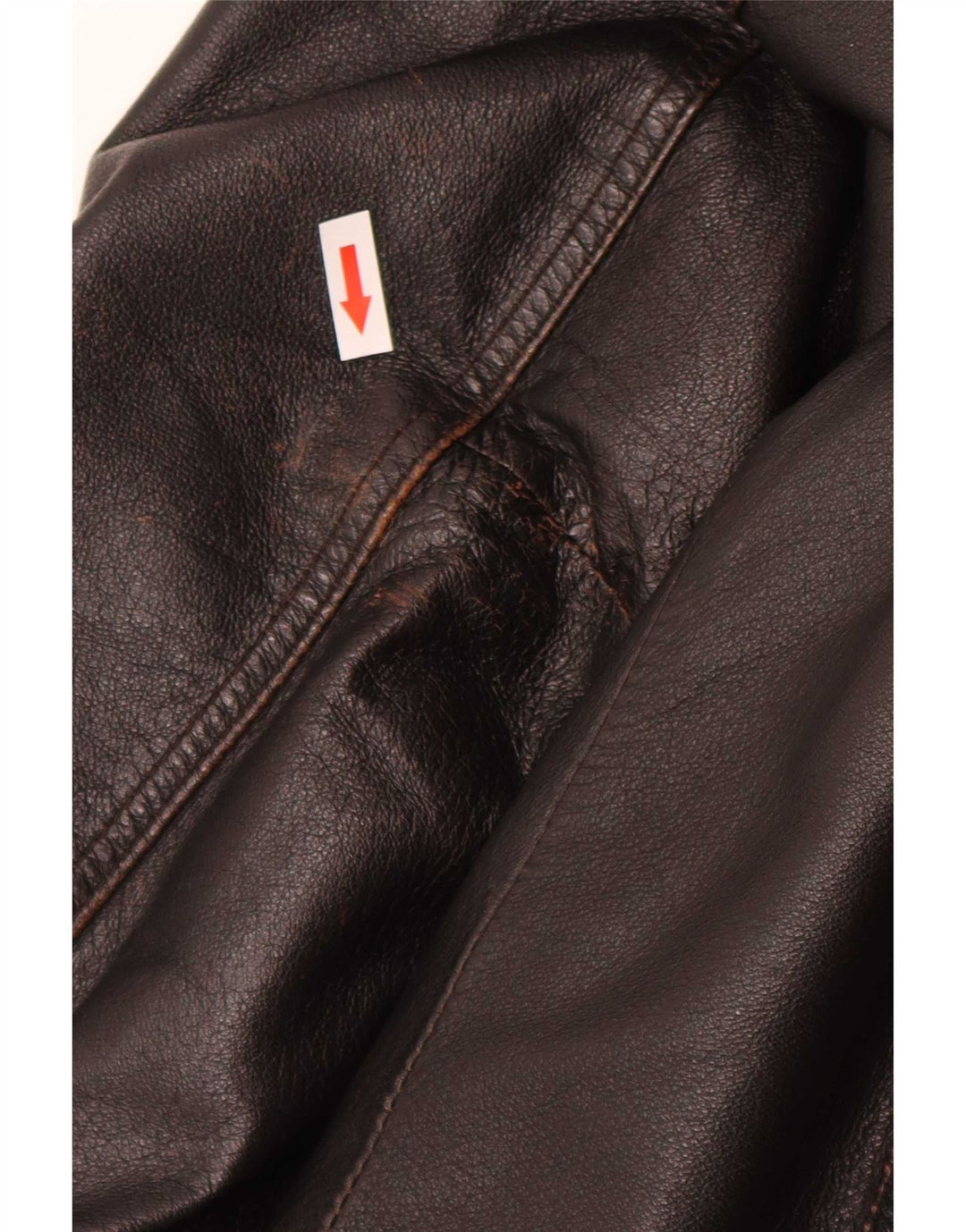 Vintage Herre Læder Bomber Jacket IT 52 XL Brun Retro
