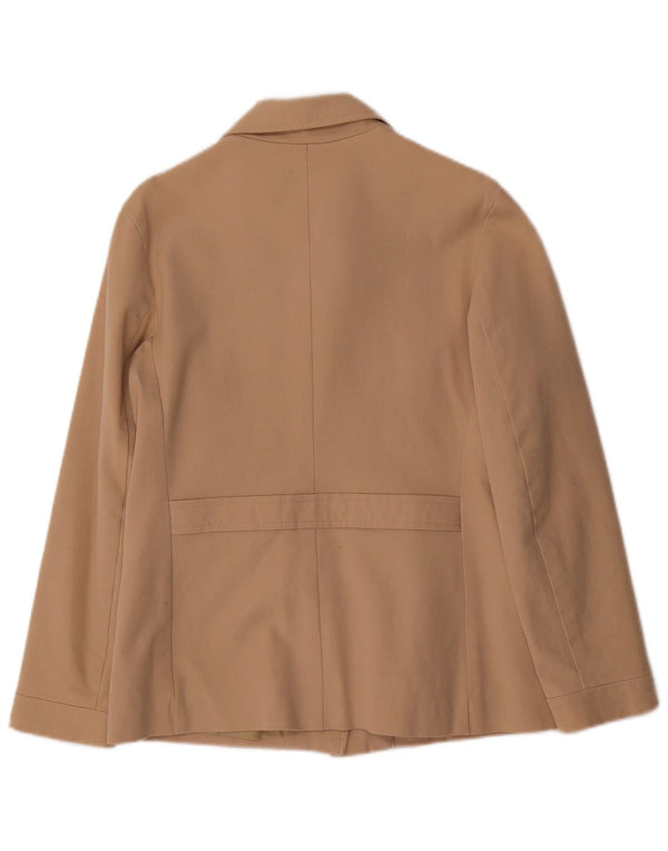 Gap Dame 5 Button Blazer Jacket UK 8 Small Beige Bomuld