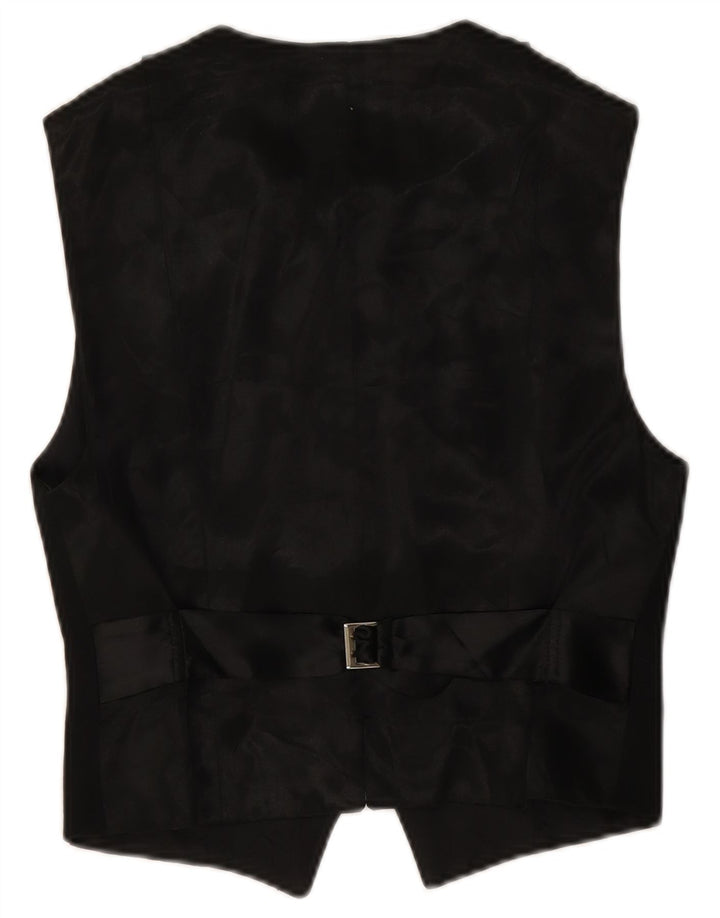 Vintage damevest UK 16 Lille sort uld