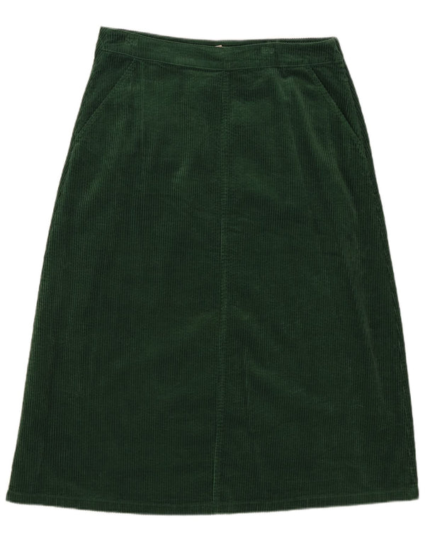 Seasalt Cornwall Damefløjlsnederdel UK 14 Large W34 Green Cotton