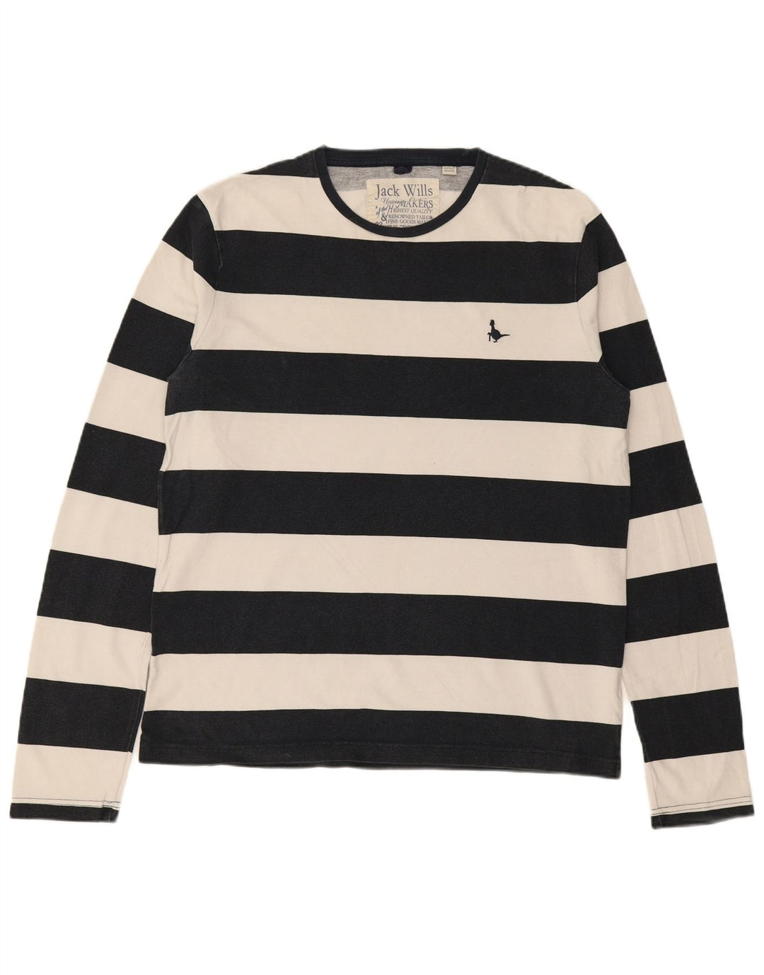 JACK WILLS Herre Top Langærmet Medium Navyblå Stribet Bomuld