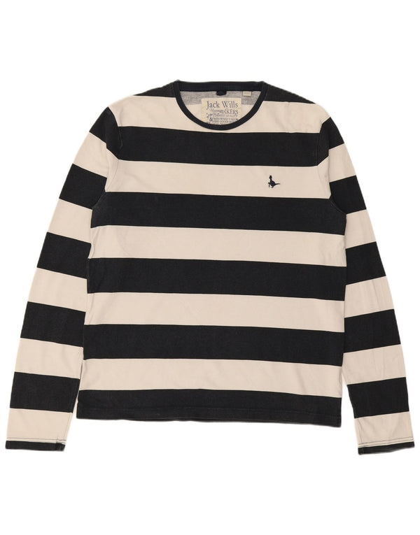 JACK WILLS Herre Top Langærmet Medium Navyblå Stribet Bomuld