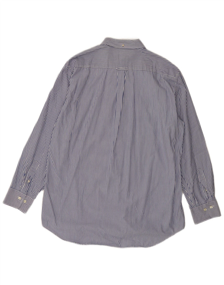 Gant Regular Shirt til mænd størrelse 41/42 16 1/2 Stor blå stribet bomuld