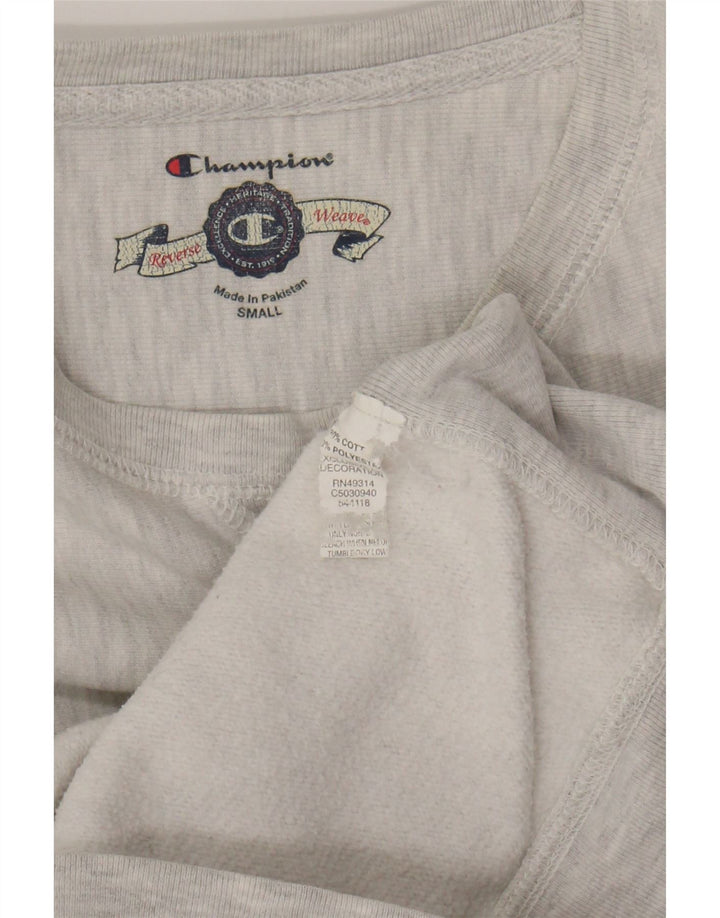 CHAMPION Womens Purdue Graphic Sweatshirt Jumper UK 10 Small Grey Cotton