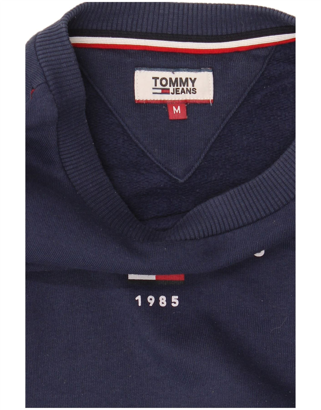 Tommy Hilfiger Dame Grafisk Sweatshirt Jumper UK 14 Medium Navy Blue
