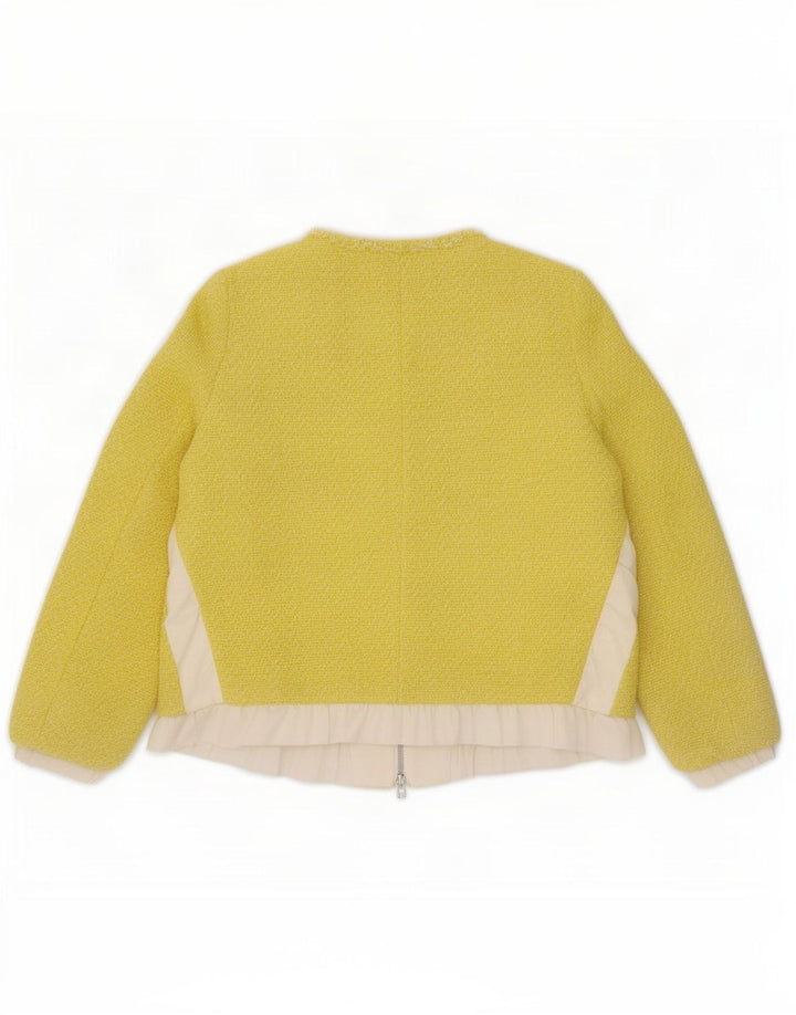 Zara Dame Blazer Jacket UK 14 Medium Gul Colourblock