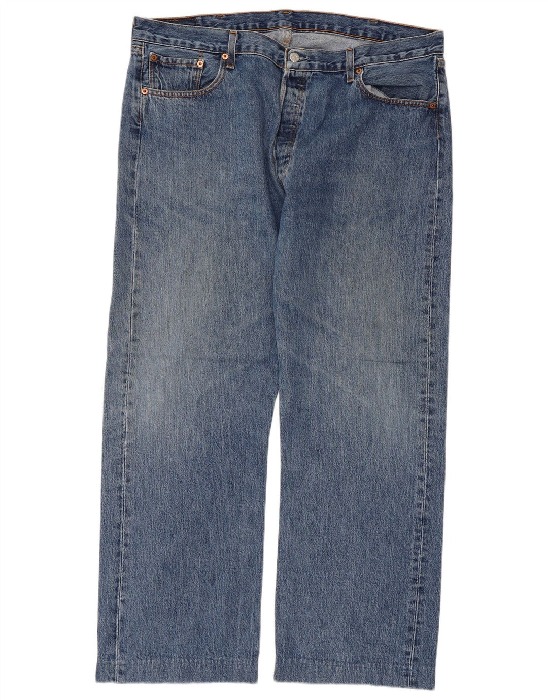 LEVI'S Herre 501 Straight Jeans W40 L29 Blå Bomuld