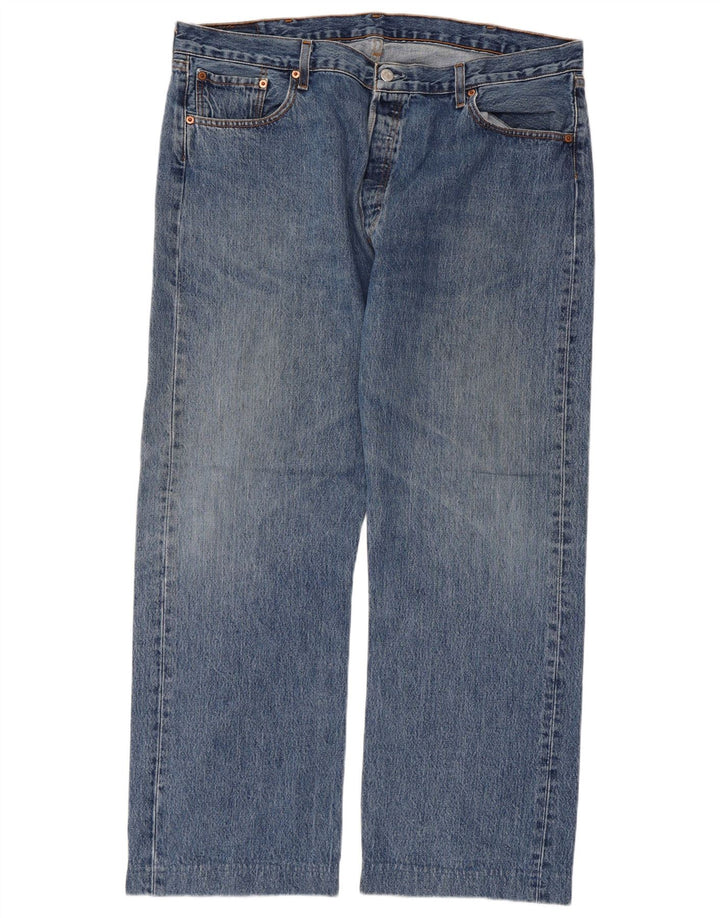 LEVI'S Herre 501 Straight Jeans W40 L29 Blå Bomuld