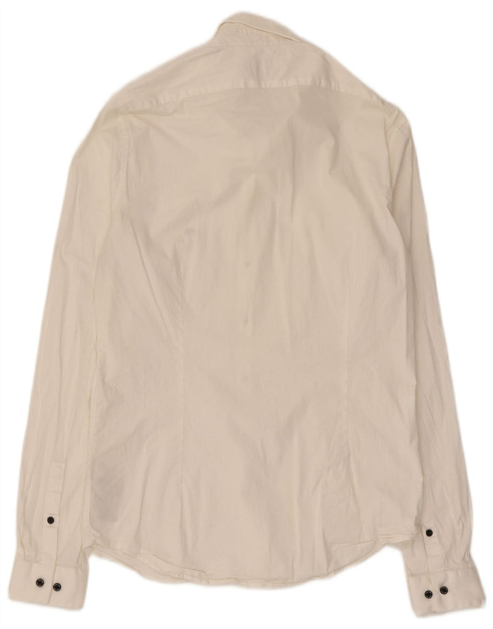 Calvin Klein Herre Extra Slim Fit Skjorte Størrelse 40 Medium Hvid Bomuld