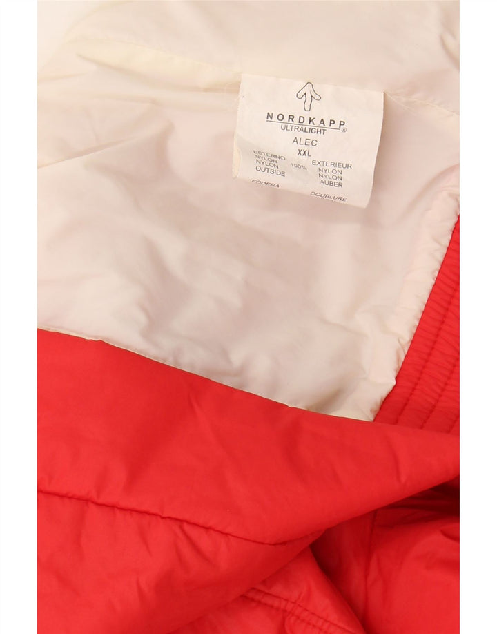 NORDKAPP Mens Bomber Jacket UK 44 2XL Red Nylon Vintage Nordkapp and Second-Hand Nordkapp from Messina Hembry 