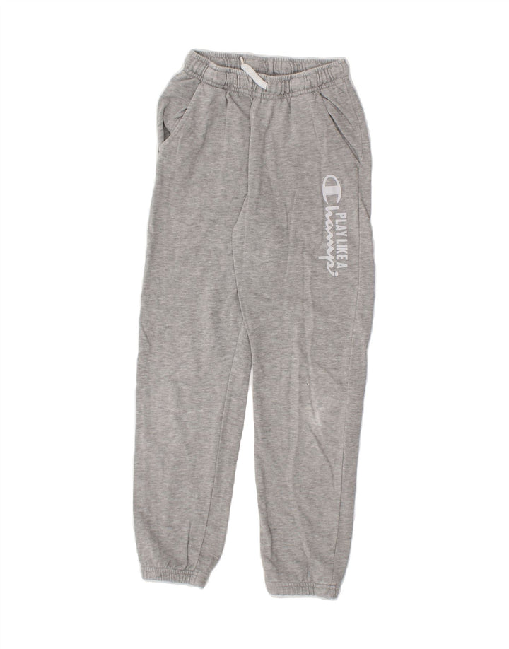 CHAMPION Boys Graphic Tracksuit Trousers Joggers 9-10 Years Medium  Grey Vintage Champion and Second-Hand Champion from Messina Hembry 