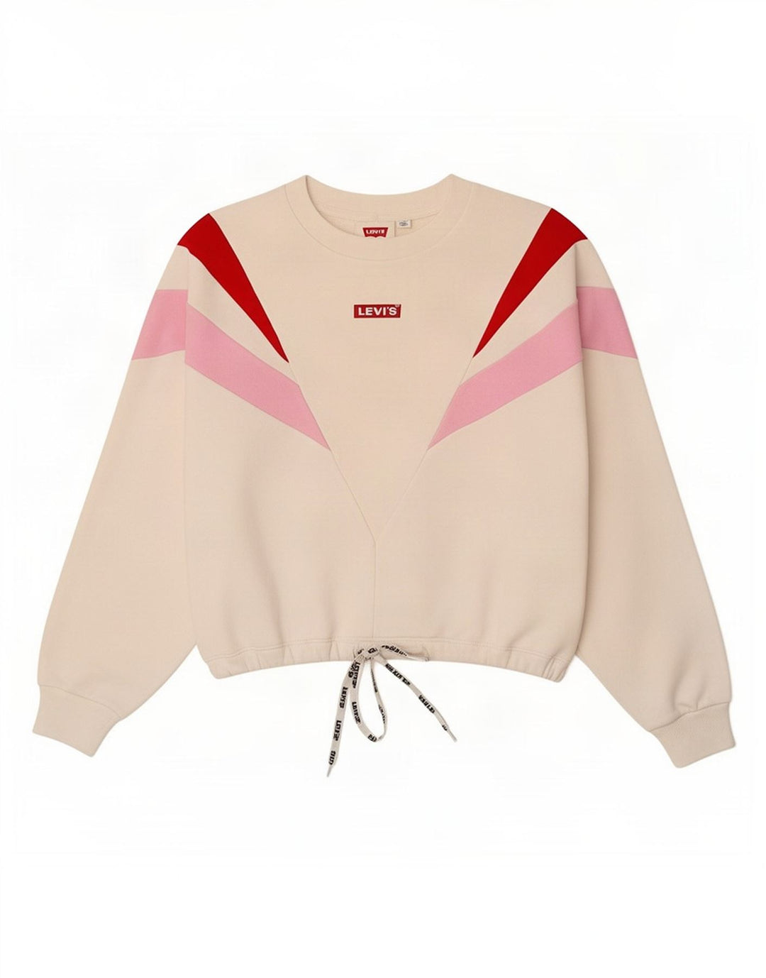 Levi's Dame Oversized Sweatshirt Jumper UK 10 Small White Colourblock