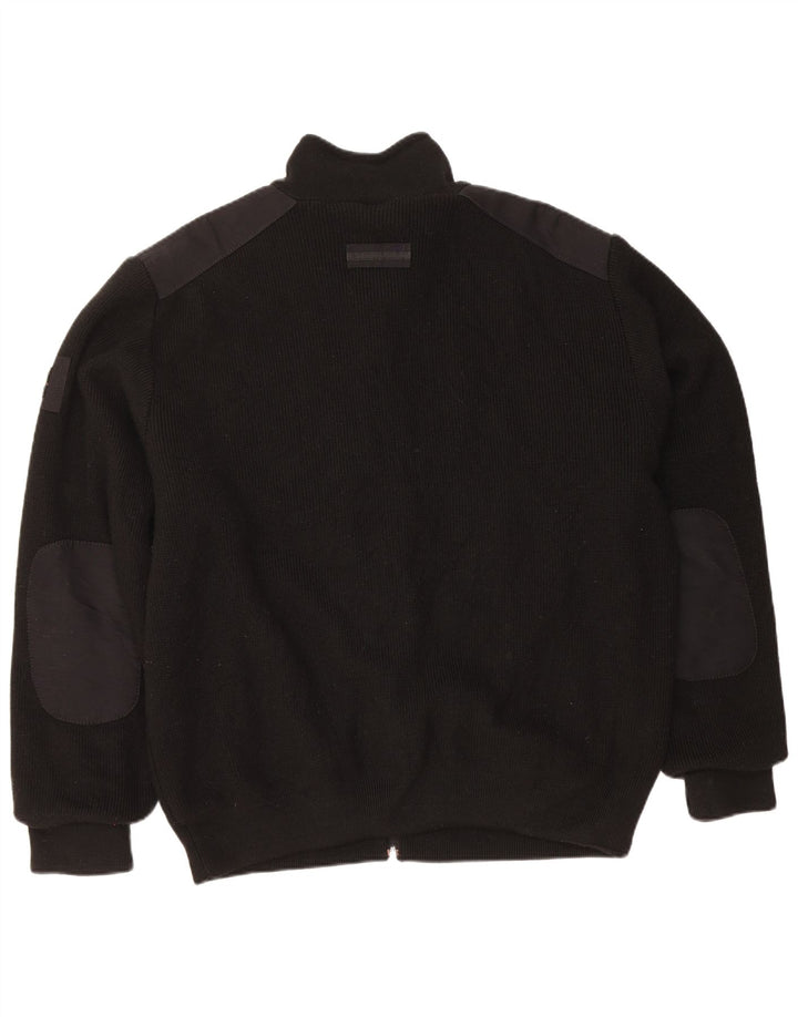 Vintage herre cardigan sweater XL sort uld