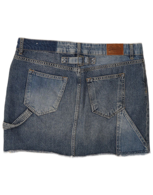 Superdry denimnederdel til kvinder W30 Medium Blue Bomuld