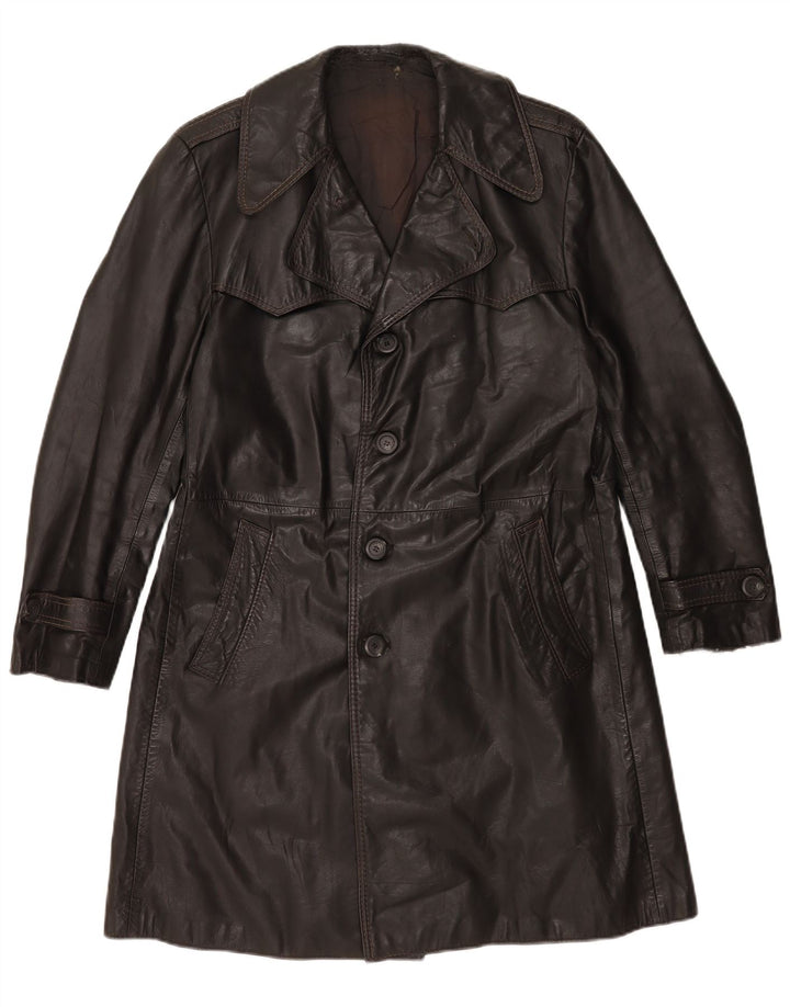 Vintage herre læderfrakke UK 36 Small Black
