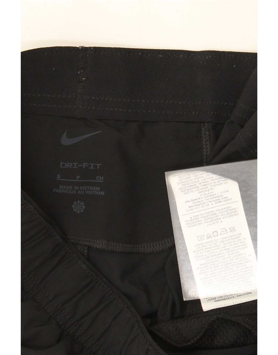 Nike Dame Dri Fit Sport Shorts UK 10 Small Black Polyester