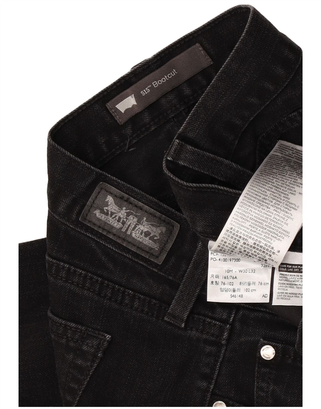Levi's Womens 515 Bootcut Jeans US 10 Large W30 L32 Black Bomuld