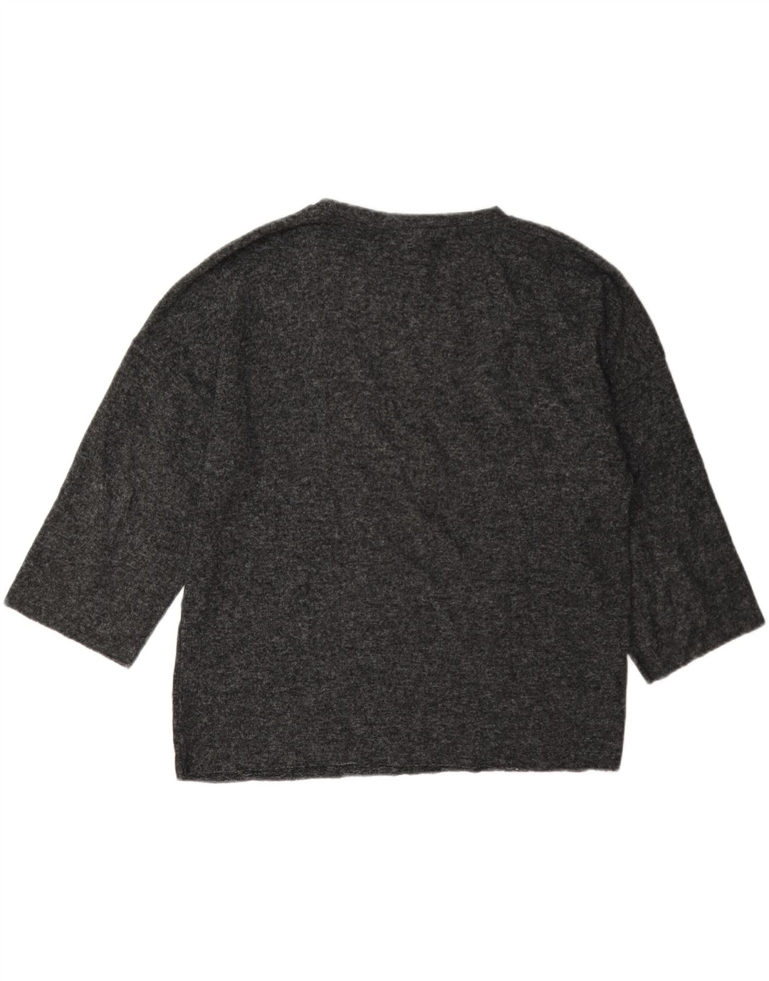 Zara Dame Oversized Top 3/4 ærme UK 10 Lille Grå Plettet