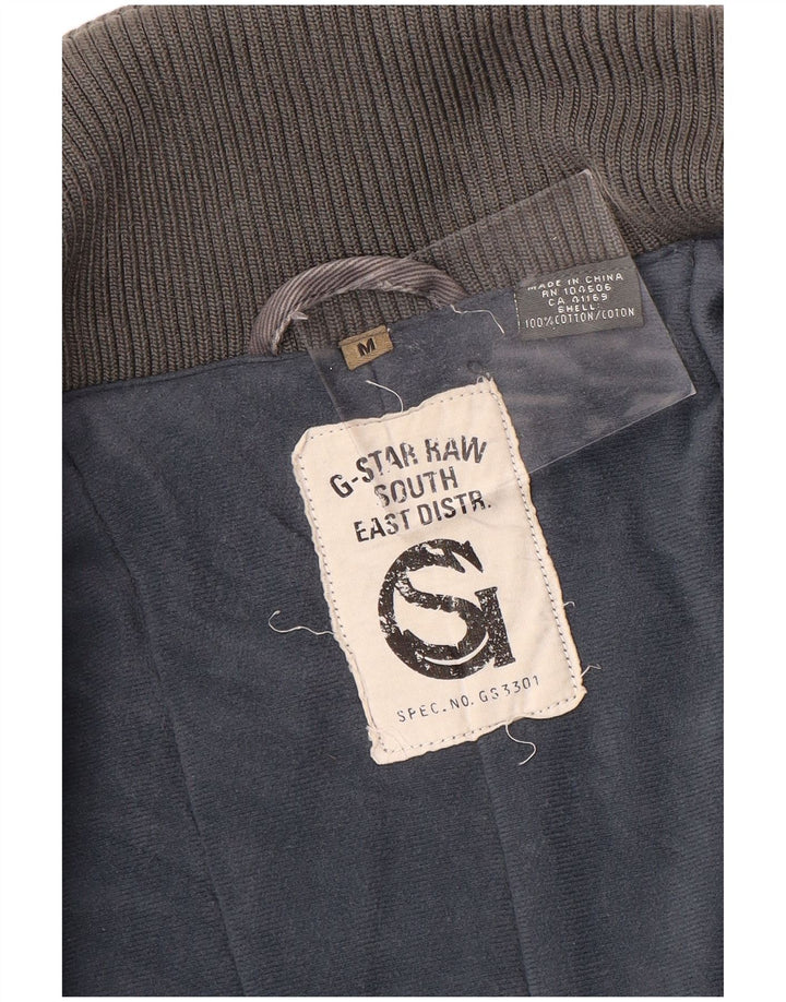 G-STAR Herre 3301 grafisk parkajakke UK 38 Mellemgrå bomuld