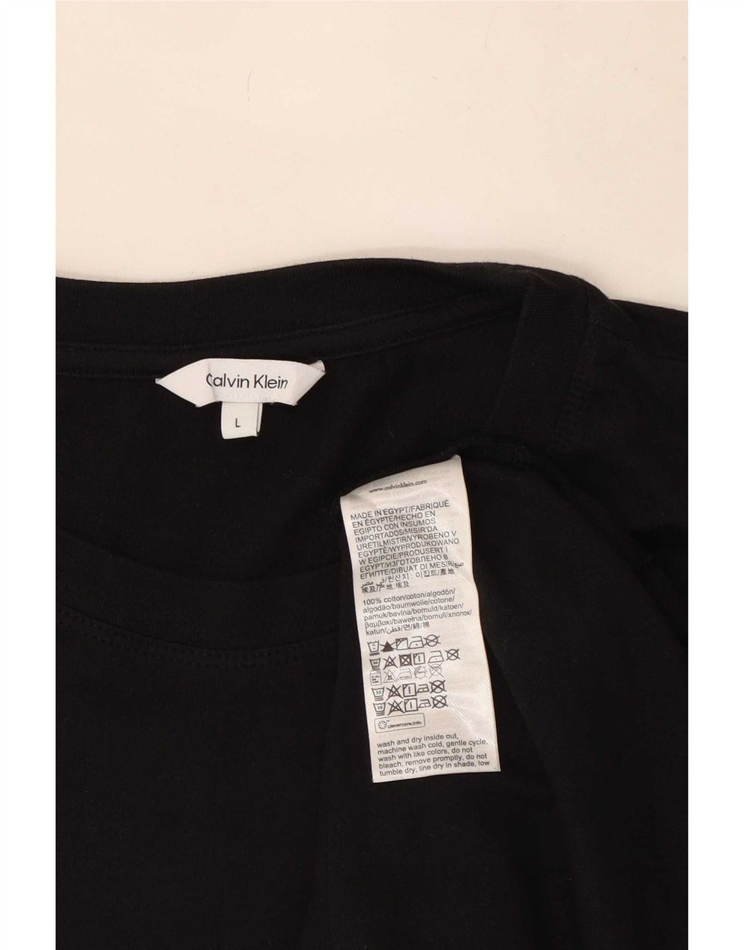 Calvin Klein Herre T-Shirt Top Stor Sort Bomuld